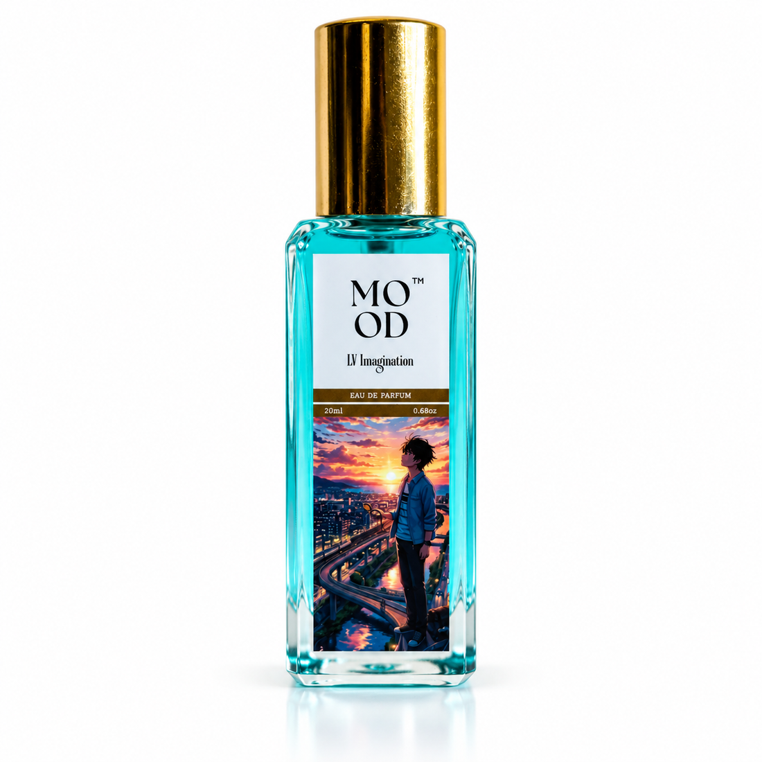 Mood Parfums LV Imagination 20ml recreation perfume bottle - fresh citrus fragrance with sunset label