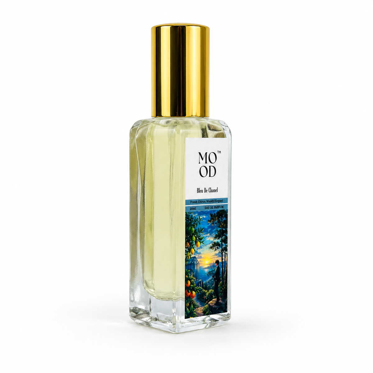 Bleu De Chanel 20ml perfume by Mood Parfums - bottle side view