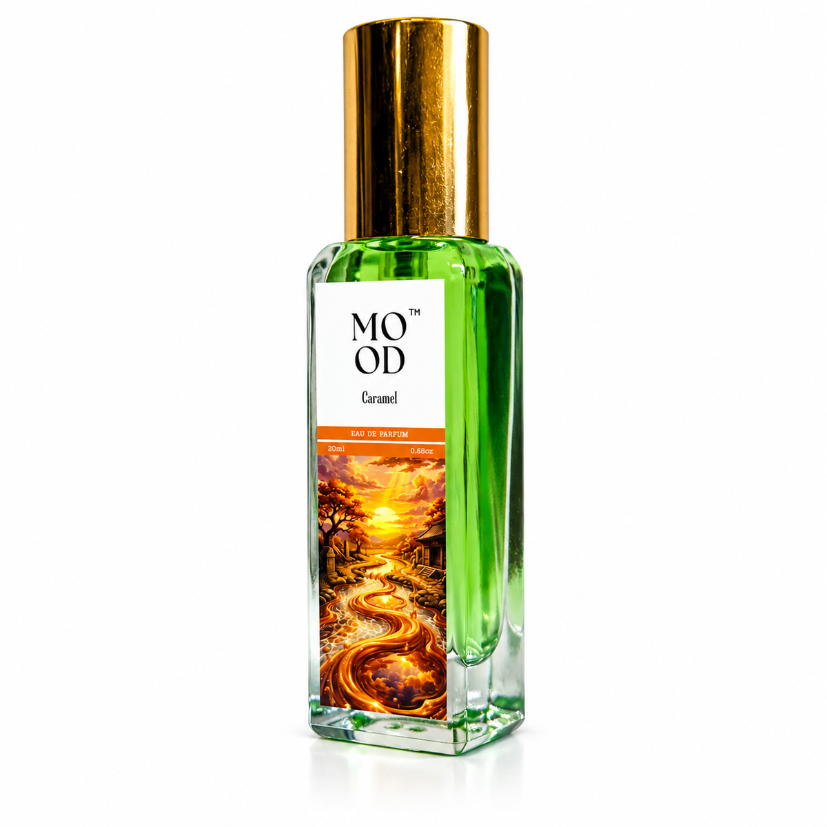 Caramel 20ml Eau de Parfum bottle by Mood Parfums