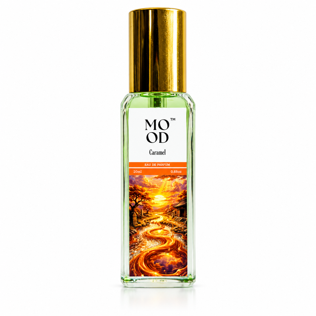 Mood Parfums Caramel 20ml recreation perfume bottle - sweet gourmand fragrance studio shot