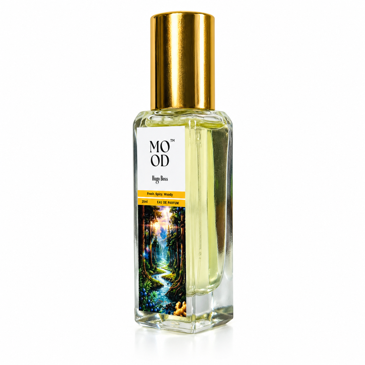 Hugo Boss 20ml perfume - gold-capped bottle label detail