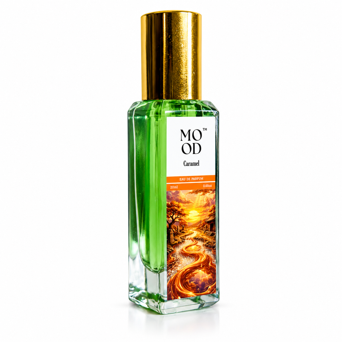 Mood Parfums Caramel 20ml recreation perfume bottle - sweet gourmand fragrance studio shot