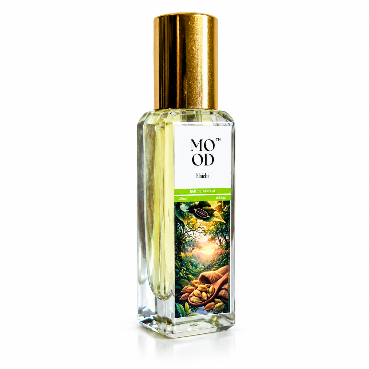 Elaichi 20ml perfume by Mood Parfums - bottle angle view