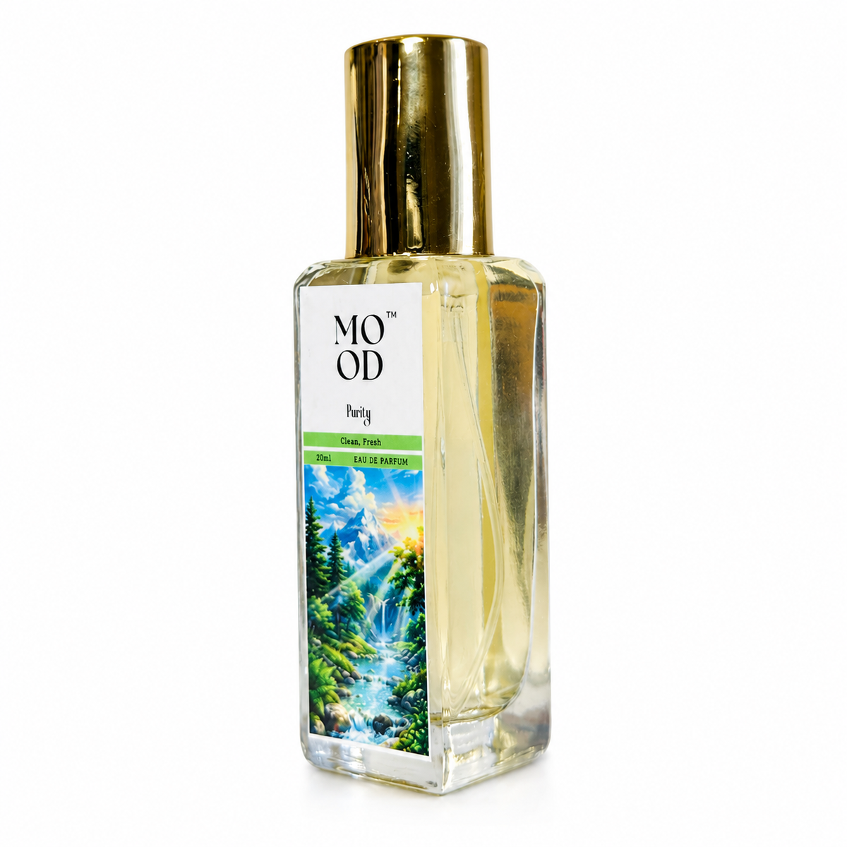Purity 20ml perfume by Mood Parfums - bottle side view