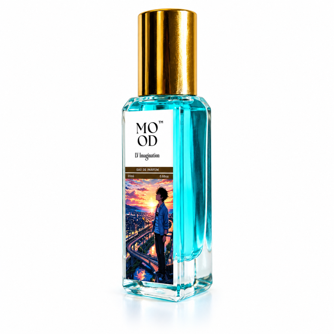 Mood Parfums LV Imagination 20ml recreation perfume bottle - fresh citrus fragrance with sunset label